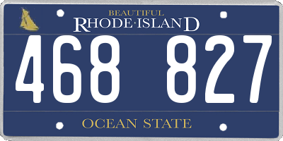 RI license plate 468827
