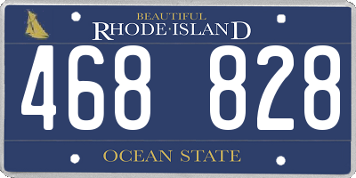 RI license plate 468828