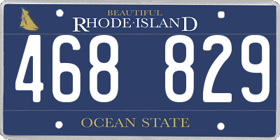 RI license plate 468829