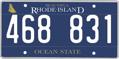 RI license plate 468831