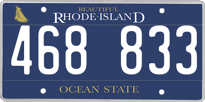 RI license plate 468833
