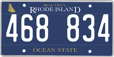 RI license plate 468834
