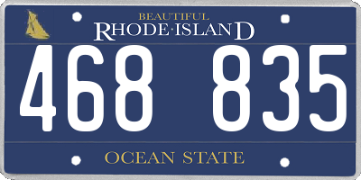 RI license plate 468835