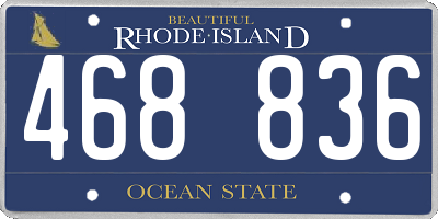 RI license plate 468836