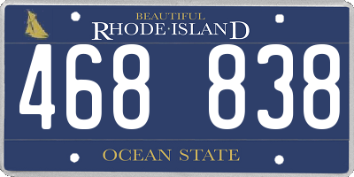 RI license plate 468838