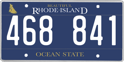 RI license plate 468841