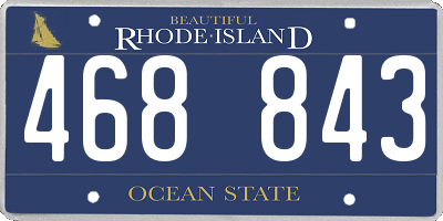 RI license plate 468843