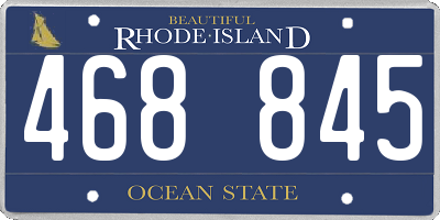 RI license plate 468845