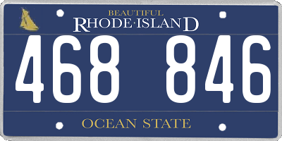 RI license plate 468846