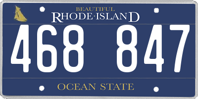 RI license plate 468847