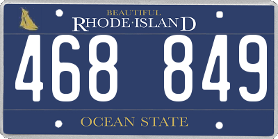 RI license plate 468849