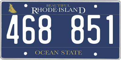 RI license plate 468851