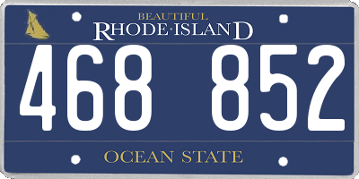 RI license plate 468852