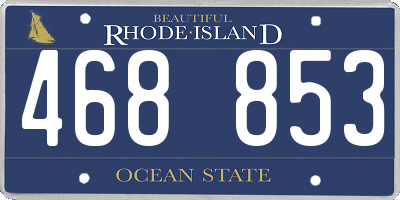 RI license plate 468853