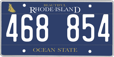 RI license plate 468854