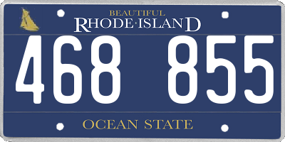 RI license plate 468855