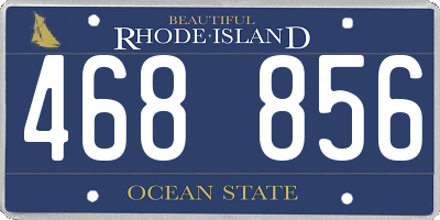 RI license plate 468856