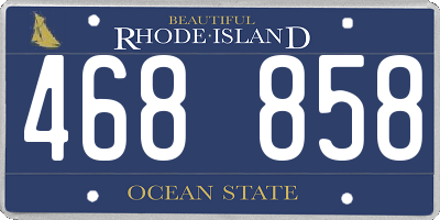 RI license plate 468858