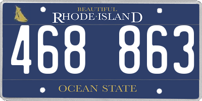 RI license plate 468863