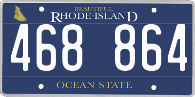 RI license plate 468864