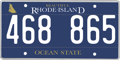 RI license plate 468865