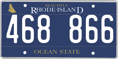 RI license plate 468866