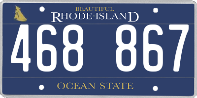 RI license plate 468867
