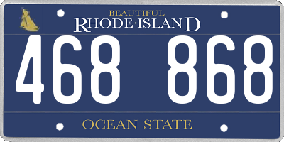 RI license plate 468868