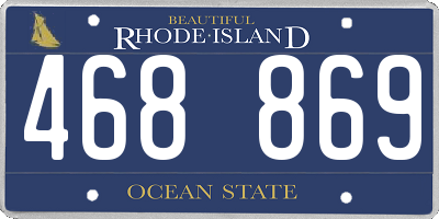 RI license plate 468869