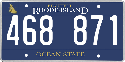 RI license plate 468871