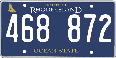 RI license plate 468872