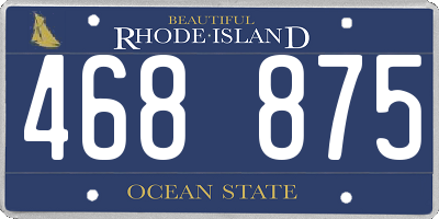 RI license plate 468875