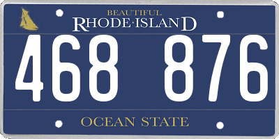 RI license plate 468876