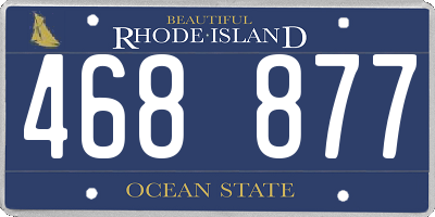 RI license plate 468877