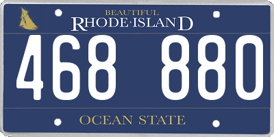 RI license plate 468880