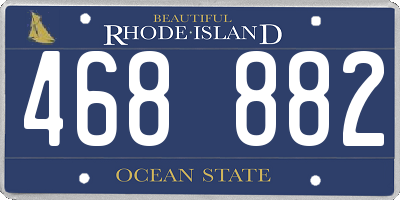RI license plate 468882