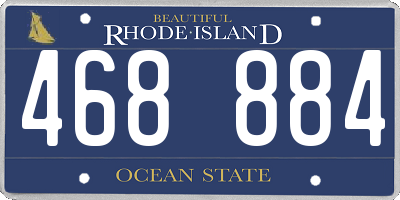 RI license plate 468884