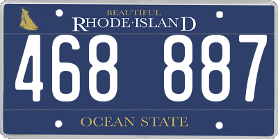 RI license plate 468887