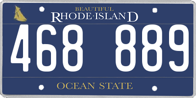 RI license plate 468889
