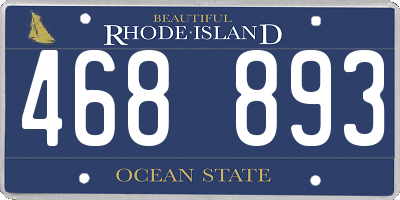 RI license plate 468893