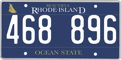 RI license plate 468896