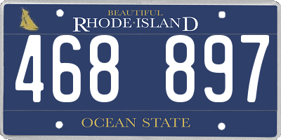RI license plate 468897