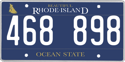 RI license plate 468898