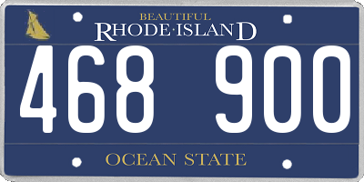 RI license plate 468900
