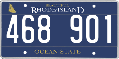 RI license plate 468901
