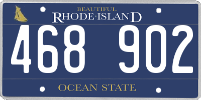 RI license plate 468902