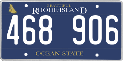 RI license plate 468906