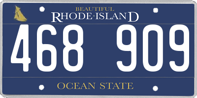 RI license plate 468909