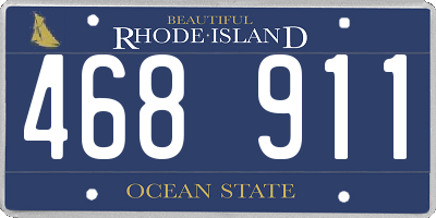 RI license plate 468911