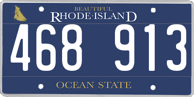 RI license plate 468913